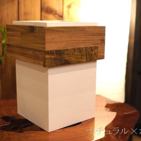 ナチュラル、モダンなダストボックス ゴミ箱 6ℓ 木製 アカシア
