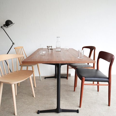 ウォールナット ダイニングテーブル 120〜145cm カフェテーブル 天板サイズ選択 テーブル高さ変更可  Walnut Dining table Desk