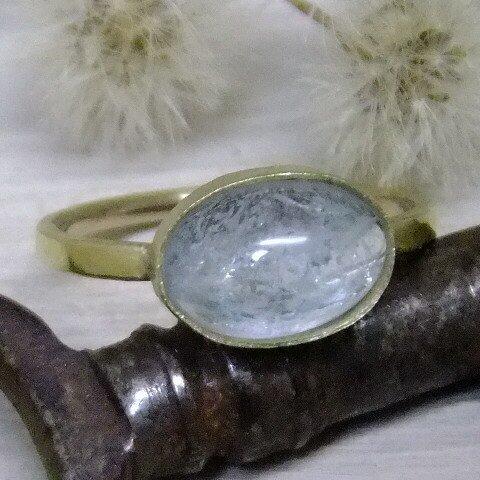 aquamarine＊brass ring