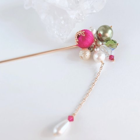 〜 antique berry 〜　かんざし＊ヘアアクセサリー