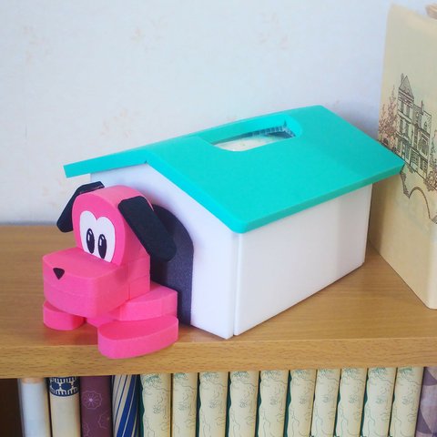 ポケットティッシュBOX　type犬小屋