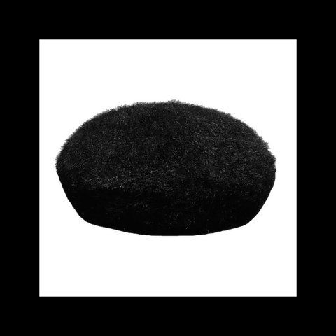 【mohumohu_simple ベレー帽。】ハット  黒 ブラック 病みかわいい ゴシック パンク ロック 量産型 ゴスロリ ファー ベレー 