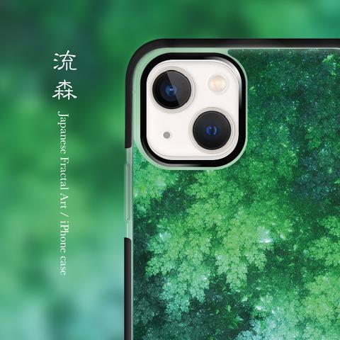 流森 - 和風 耐衝撃ソフトiPhoneケース【iPhone全機種対応】