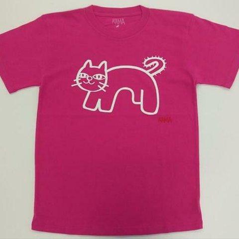 Animal Tシャツ（ねこのモモちゃん）ピンク