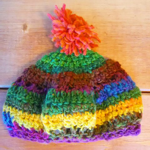 【sale】Colorful baby wool cap* ベビー色鳥帽子