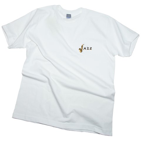 JAZZ刺しゅう ポケット Tシャツ　ユニセックスXS〜XXLサイズ　Tcollector