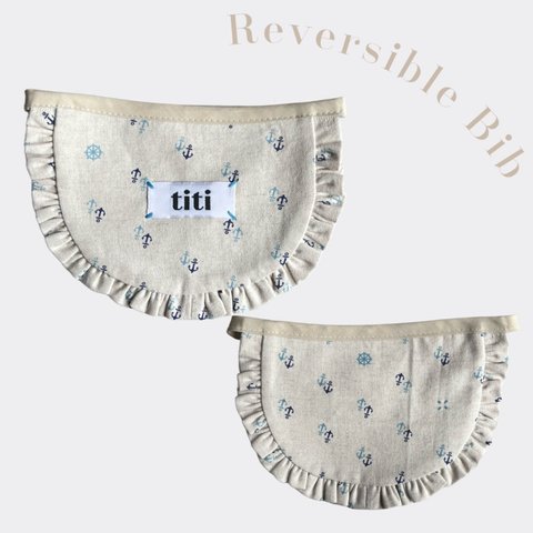 【titi original】 Reversible Bib ・ Mサイズ