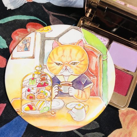 🪞猫ちゃんアフタヌーンティー缶ミラー