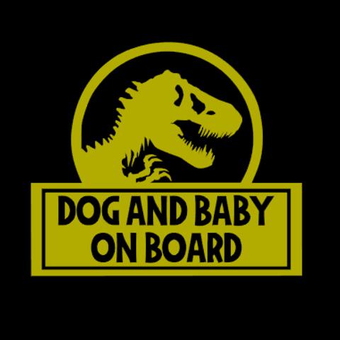 DOG AND BABY ON BOARD ステッカー