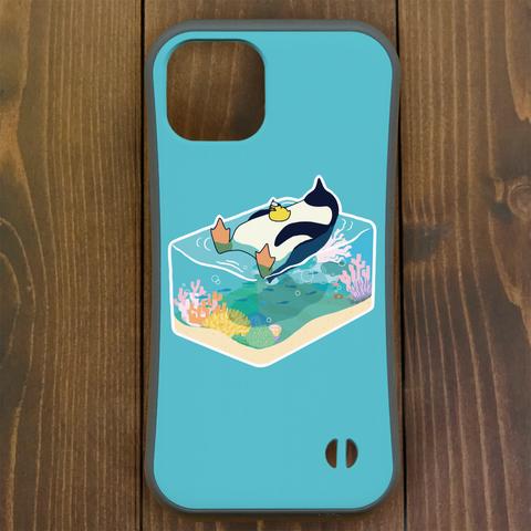 ペンギン【iPhone13・iPhone14対応】ペンギンフロートSEA　グリップケース iPhone用【各機種あります】