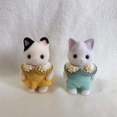 Sylvanian Families  beads  flower collar : : : シルバニア用ビーズフラワーつけ襟