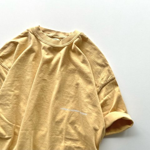 ヴィンテージライク半袖Tシャツ / uniform / スモークイエロー