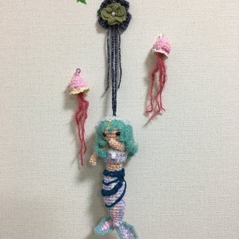 壁に飾れる人魚姫とクラゲちゃん2匹💝