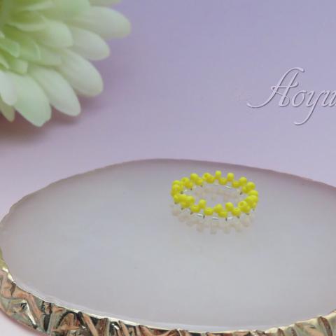 2coler ring [ yellow & white ]