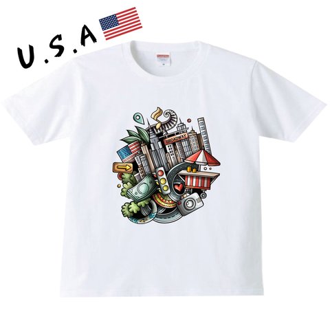 アメリカ　USA アメリカTシャツ 国旗Tシャツ