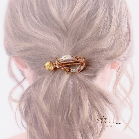 ヘアクリップ𓂃❁⃘𓈒𓏸ヘアアレンジ 個性的 普段使い ハーフアップ シェル 大人可愛い カジュアル