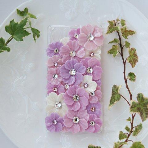 riyko440sakaさま専用ご購入ページ♡花束のようなお花のXperia SO 01Fケース　 