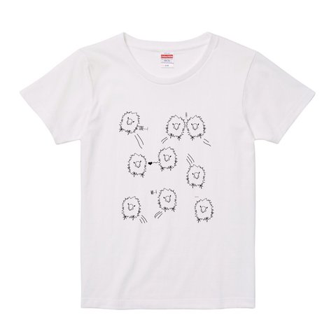 レディース文鳥Tシャツ  「まっしろしろすけ」【受注生産】