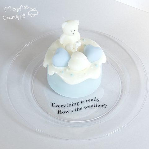 🧊 Blue × white cake candle 🛁 