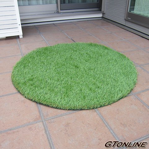 リアル人工芝 芝生マット 円形 直径80cm（800mm）インテリアでもエクステリアでも自由自在にアレンジ可能 人やペットに無害な高品質人工芝