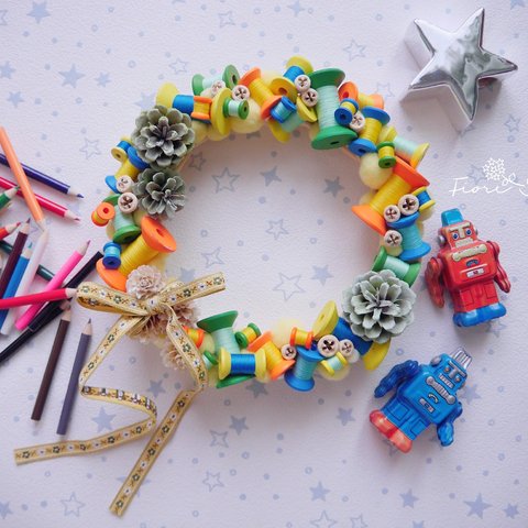 【送料無料】Wreath  ***bobbin ELMO