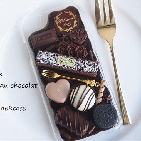 冬★スティックガトーショコラとチョコレートのiPhone8ケースA