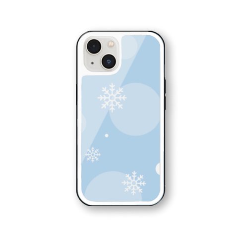 雪の結晶11 強化ガラス iPhoneケースiPhone15  iPhone14 iPhone13 iPhone12 iPhone11 iPhoneSE2  iPhoneSE3