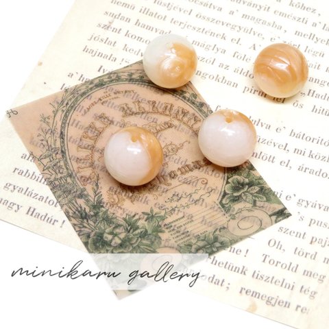 Apricot marble (4個入)vintage parts 