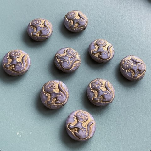 【2コセット】JIRI＊IVANA#czech beads#チェコビーズ　cat14㍉　lavender/bronze 