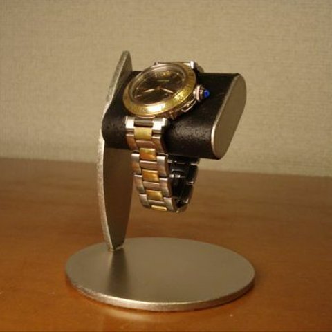 　プレゼントに　ブラックだ円パイプ1本掛け腕時計スタンド　ak-design