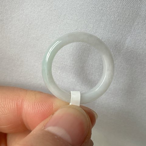 【新入荷】本翡翠保証‼️天然翡翠リング／指輪　サイズ17.2mm／13号