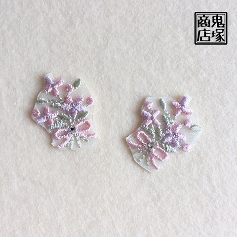 可憐な花束の刺繍シール