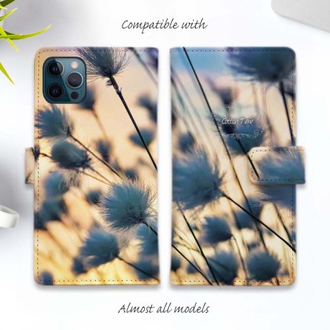 iPhone15/iPhone15Pro/iPhone15Plus/iPhone15ProMax/iPhone14/iPhone14Pro/手帳型ケース 花柄 "Cotton Time"