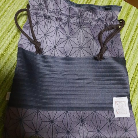 紫&黒　巾着袋（送料無料）