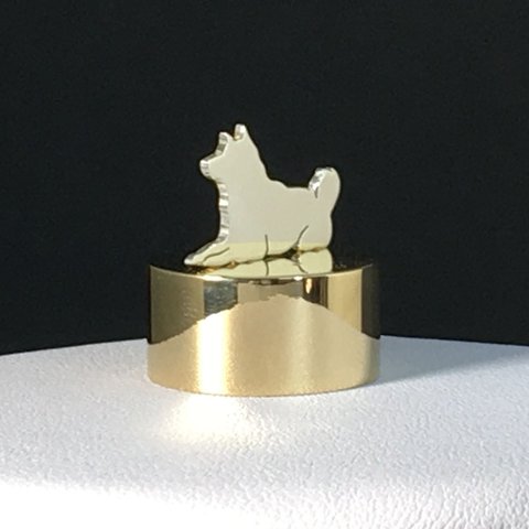 Paper Weight Dog-27 SV+Brass  ペーパーウエイト 柴犬＜受注制作＞
