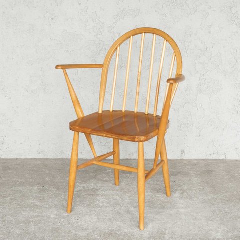 英国【ERCOL アーコール】エルム 6本スポーク フープバック アームチェア 139A /Windsor ウインザー /22E-1　2000017519005