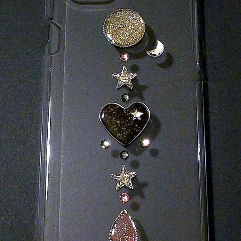 ギベオン隕石＆SWAROVSKI  宇宙からの贈り物　全機種対応　スマホケース