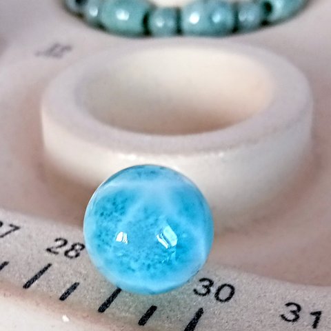 ✿美麗ラリマー大玉14.5mm珠玉〘カリブ海の宝石〙1個売り　天然石