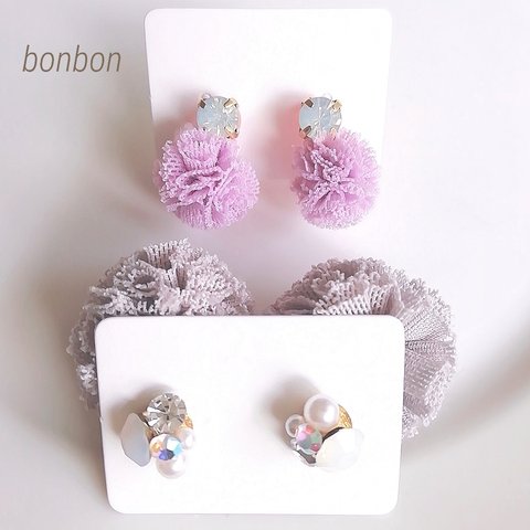 girl&mom ふんわりおそろい♡ピアス*イヤリングNo.2