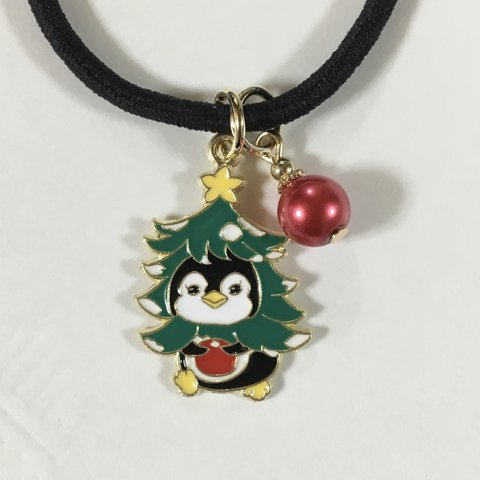 🎄クリスマス🎁可愛いペンギンちゃん　ヘアゴム 