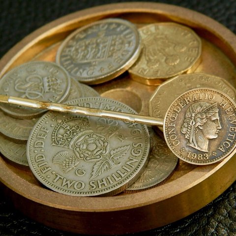 ＃PCB12　Switzerland Coin Hair Pin