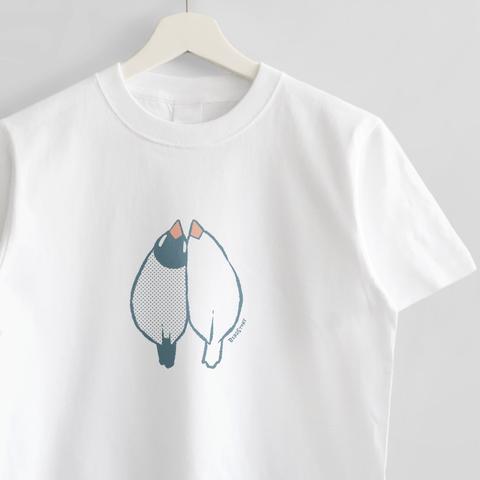 Tシャツ（うえから文鳥）