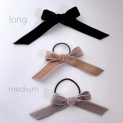 velvet long•medium ribbon♡