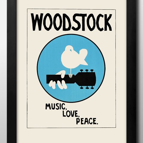 12715■A3アートポスター『Woodstock　ウッドストック　音楽祭』絵画/イラスト/デザイン/上級マット紙採用/北欧