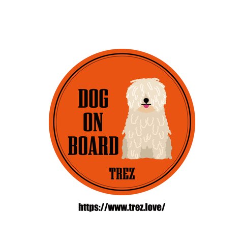 全8色 名前入り DOG ON BOARD プーリー ポップアート マグネット