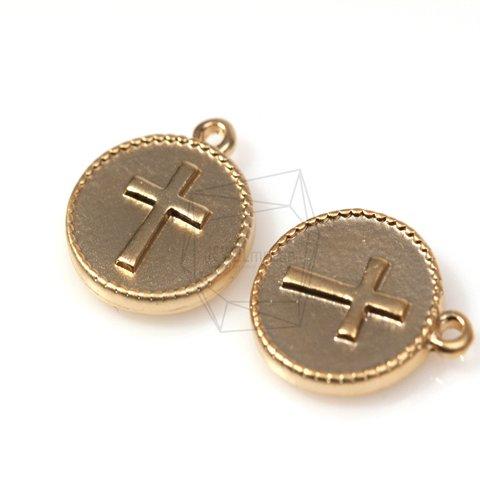 PDT-222-MG【4個入り】ラウンドクロスペンダント,Round cross/ 12mm 