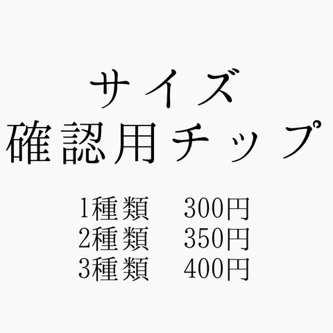 サイズ確認用チップ