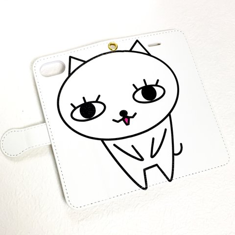 ぺこりねこ★手帳型スマートフォンケース《SUZURIにて発売中》