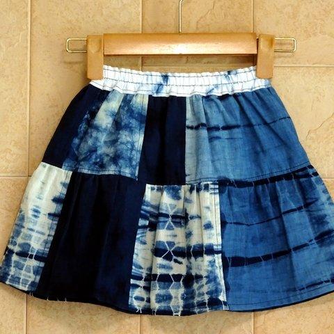 藍染めスカート　100サイズ
