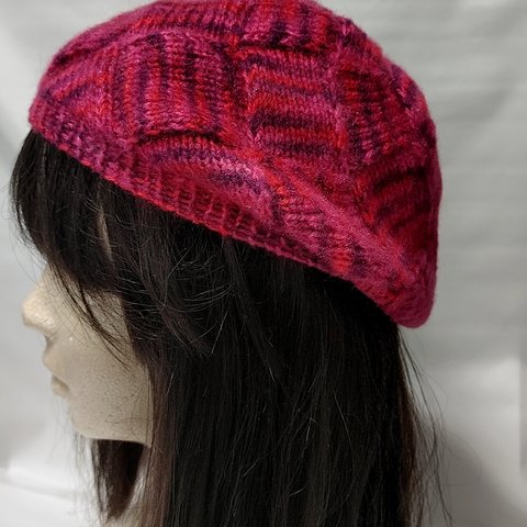 【秋冬用】赤系ベレー帽